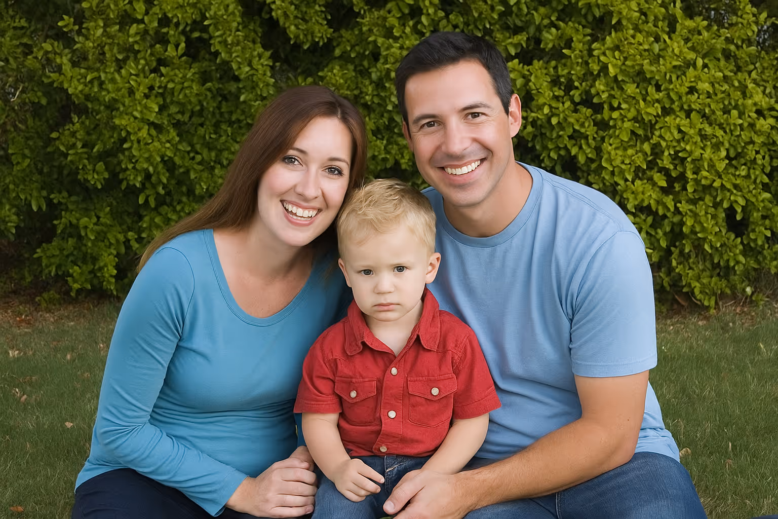 Happy family enjoying their holiday transfer.