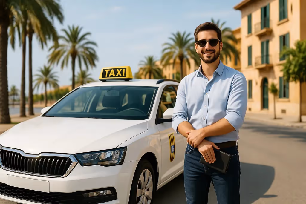 Local taxi driver in Mallorca.